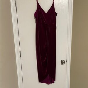 Elegant Burgundy/Purple Velvet Dress